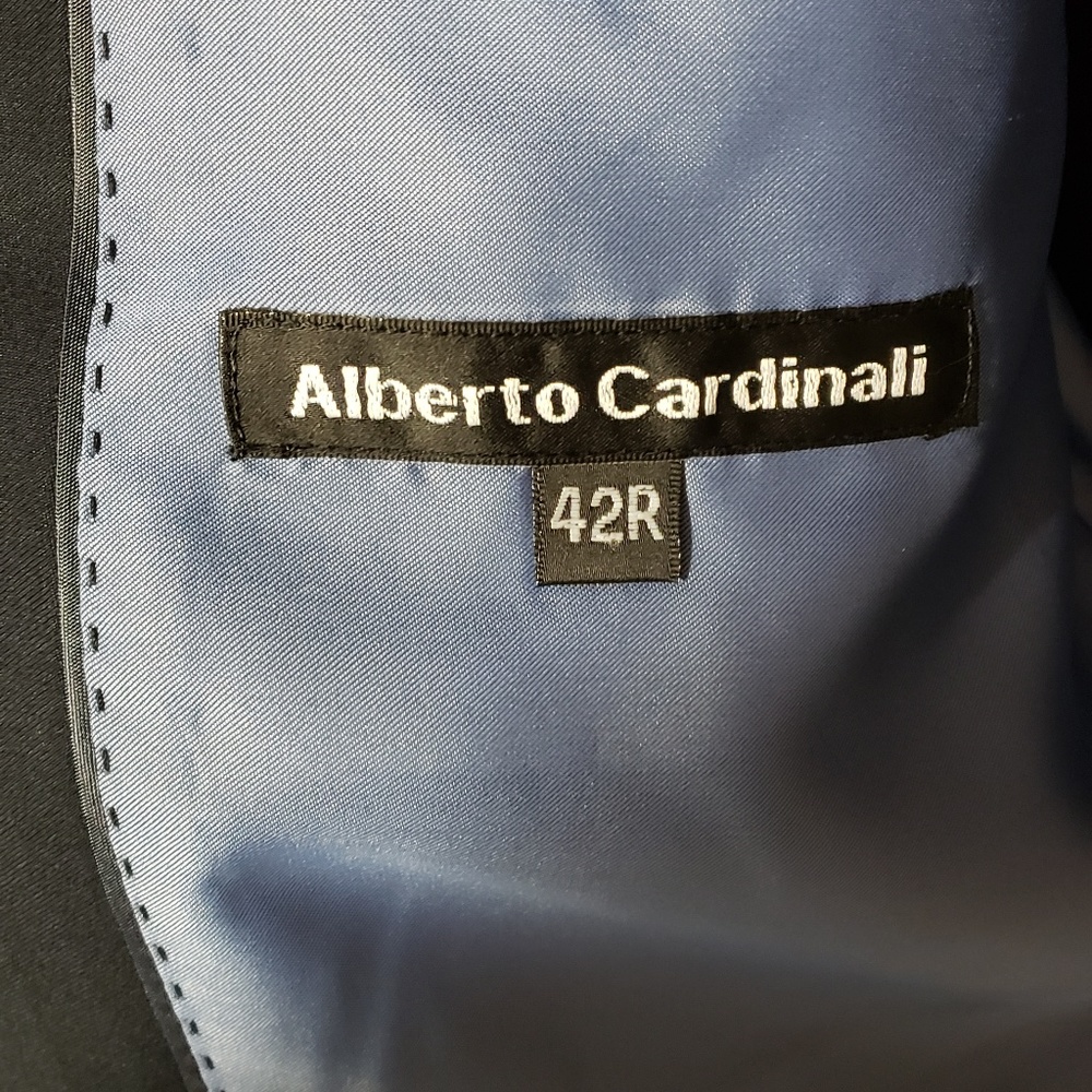 alberto Cardinali Navy Blue 2Bttn PolyRayon Blazer - Picture 4 of 8